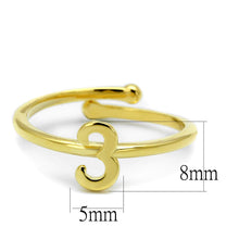 Load image into Gallery viewer, LO4022 - Flash Gold Brass Ring with No Stone