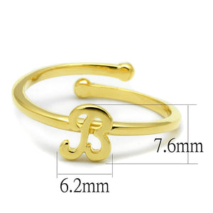 LO4026 - Flash Gold Brass Ring with No Stone