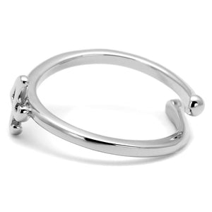 LO4031 - Rhodium Brass Ring with No Stone