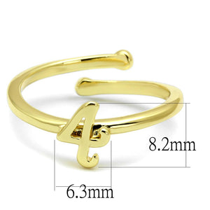 LO4032 - Flash Gold Brass Ring with No Stone