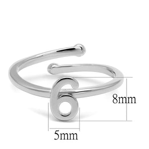 LO4033 - Rhodium Brass Ring with No Stone