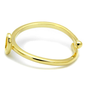 LO4036 - Flash Gold Brass Ring with No Stone