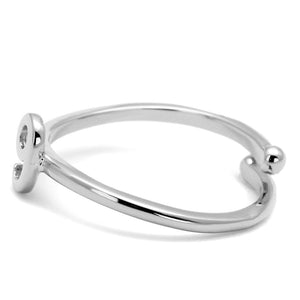 LO4037 - Rhodium Brass Ring with No Stone