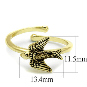 LO4054 - Flash Gold Brass Ring with No Stone