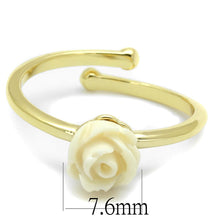 Load image into Gallery viewer, LO4057 - Flash Gold Brass Ring with Synthetic Synthetic Stone in Citrine Yellow