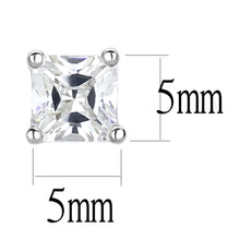 Load image into Gallery viewer, LO4084 - Rhodium Brass Earrings with AAA Grade CZ  in Clear