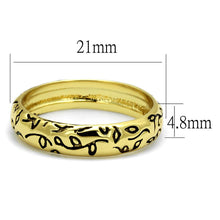 Load image into Gallery viewer, LO4106 - Gold Brass Ring with Epoxy  in Jet