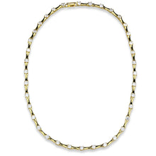 Load image into Gallery viewer, LO4123 - Gold Brass Necklace with AAA Grade CZ  in Clear