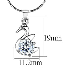 Load image into Gallery viewer, LO4149 - Rhodium Brass Chain Pendant with AAA Grade CZ  in Clear