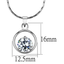 Load image into Gallery viewer, LO4153 Rhodium Brass Chain Pendant with AAA Grade CZ in Clear