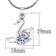 Load image into Gallery viewer, LO4155 - Rhodium Brass Chain Pendant with AAA Grade CZ  in Clear