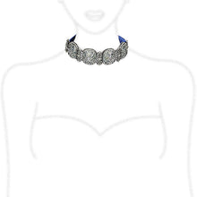 Load image into Gallery viewer, LO4206 - TIN Cobalt Black Brass Necklace with AAA Grade CZ  in Clear