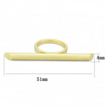 Load image into Gallery viewer, LO4261 - Matte Gold Brass Ring with No Stone