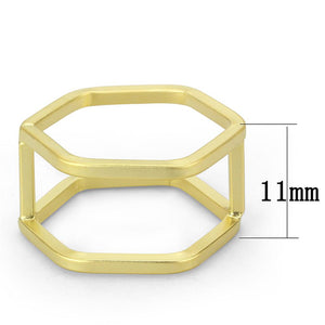 LO4264 - Matte Gold Brass Ring with No Stone