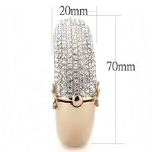 Load image into Gallery viewer, LO4269 - Rose Gold+e-coating Brass Bangle with Top Grade Crystal  in Clear