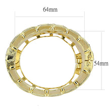 Load image into Gallery viewer, LO4285 - Gold Brass Bangle with Synthetic  in White