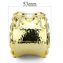 Load image into Gallery viewer, LO4285 - Gold Brass Bangle with Synthetic  in White