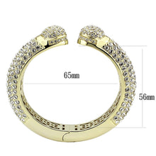 Load image into Gallery viewer, LO4311 - Flash Gold Brass Bangle with Top Grade Crystal  in Clear