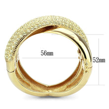 Load image into Gallery viewer, LO4321 - Gold Brass Bangle with Top Grade Crystal  in Citrine Yellow