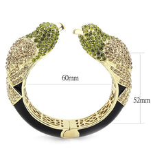 Load image into Gallery viewer, LO4331 - Gold Brass Bangle with Top Grade Crystal  in Multi Color