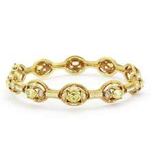 Load image into Gallery viewer, LO4335 - Gold Brass Bangle with AAA Grade CZ  in Citrine Yellow