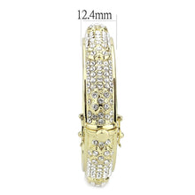 Load image into Gallery viewer, LO4339 - Gold Brass Bangle with Top Grade Crystal  in Clear