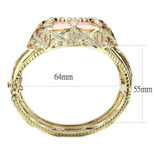 Load image into Gallery viewer, LO4347 - Gold Brass Bangle with Synthetic  in Rose