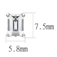 Load image into Gallery viewer, LO4633 - Rhodium Brass Earrings with Cubic  in Clear