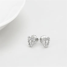 Load image into Gallery viewer, LO4673 - Rhodium Brass Earrings with Top Grade Crystal  in Clear