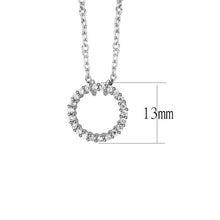 Load image into Gallery viewer, LO4691 - Rhodium Brass Chain Pendant with AAA Grade CZ  in Clear