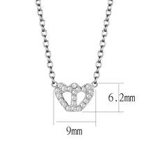 Load image into Gallery viewer, LO4694 - Rhodium Brass Necklace with Top Grade Crystal  in Clear