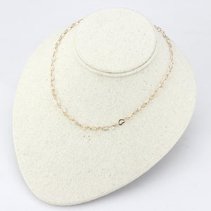 LO4695 - Flash Rose Gold Brass Necklace with No Stone