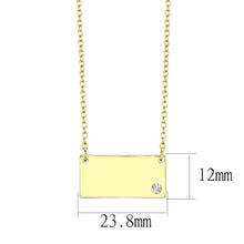 Load image into Gallery viewer, LO4700 - Flash Gold Brass Necklace with Top Grade Crystal  in Clear