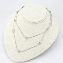 Load image into Gallery viewer, LO4703 Imitation Rhodium Brass Necklace with AAA Grade CZ in Champagne