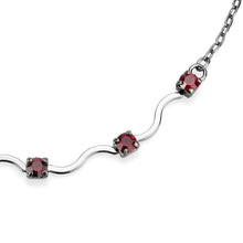 Load image into Gallery viewer, LO4730 - Ruthenium White Metal Necklace with AAA Grade CZ  in Siam