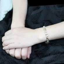 Load image into Gallery viewer, LO4736 - Gold+Rhodium Brass Bracelet with AAA Grade CZ  in Clear