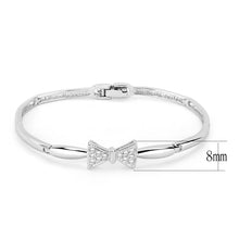 Load image into Gallery viewer, LO4742 - Rhodium Brass Bracelet with Top Grade Crystal  in Clear