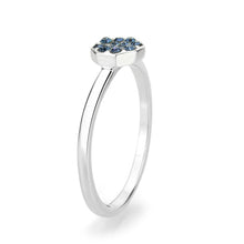 Load image into Gallery viewer, LO4768 - Rhodium Brass Ring with Top Grade Crystal in Montana