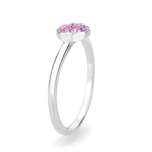 Load image into Gallery viewer, LO4769 - Rhodium Brass Ring with Top Grade Crystal in Rose