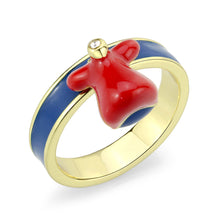 Load image into Gallery viewer, LO4773 - Gold Brass Ring with Epoxy in Blue Series