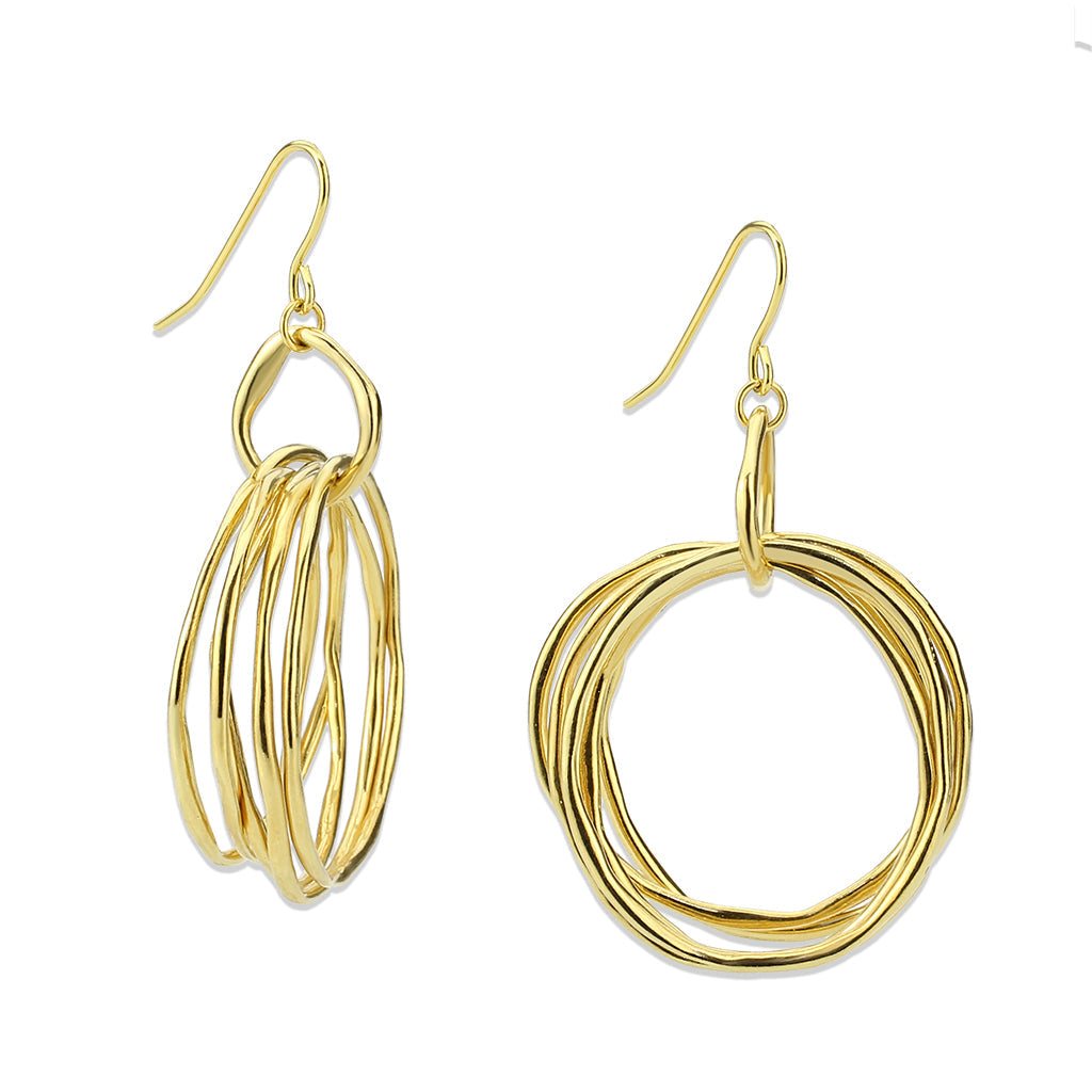 LO4774 - Gold Brass Earring with NoStone in No Stone