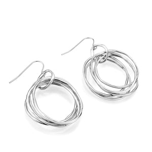 LO4775 - Rhodium Brass Earring with NoStone in No Stone