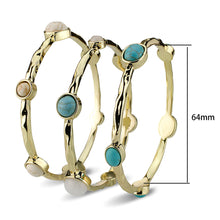 Load image into Gallery viewer, LO4786 - Bangle 64 mm, Brass, Flash Gold, Assorted, Multi Color, N/A