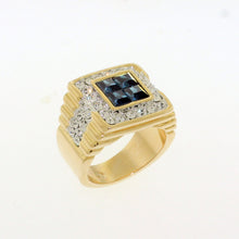 Load image into Gallery viewer, LO5M252 - Ion Gold Plating Brass Ring with Synthetic Glass  in Montana