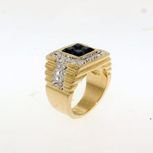 Load image into Gallery viewer, LO5M252 - Ion Gold Plating Brass Ring with Synthetic Glass  in Montana