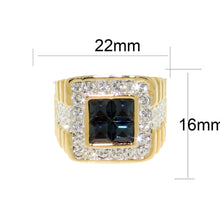 Load image into Gallery viewer, LO5M252 - Ion Gold Plating Brass Ring with Synthetic Glass  in Montana