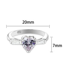 Load image into Gallery viewer, LO5S203- Sterling Silver Ring with CZ In light Amethyst  High Polished( NO Plating)
