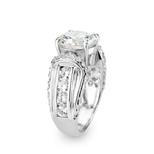 Load image into Gallery viewer, LO5S206- Sterling Silver Ring with CZ IN Clear  High Polished( NO Plating)