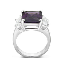 Load image into Gallery viewer, LO5S211- Sterling Silver Ring with CZ In Amethyst High Polished( NO Plating)