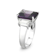 Load image into Gallery viewer, LO5S211- Sterling Silver Ring with CZ In Amethyst High Polished( NO Plating)